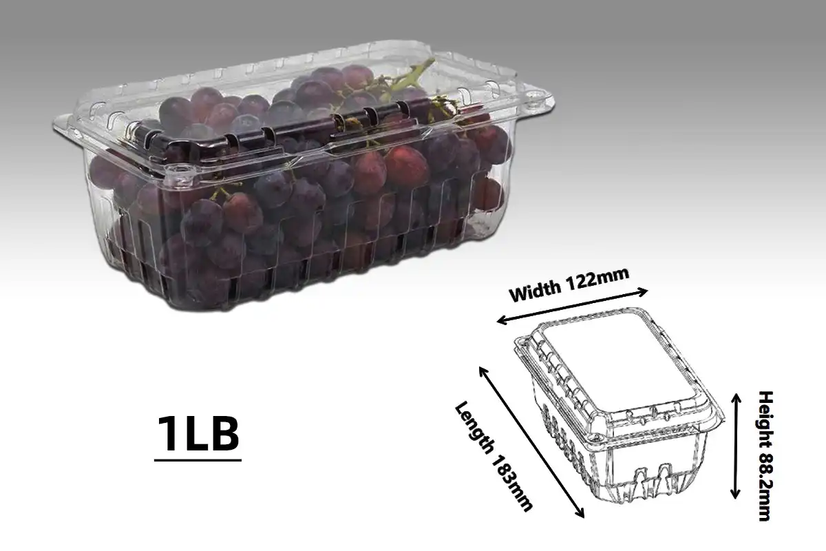 PET Container for Grape (1LB)