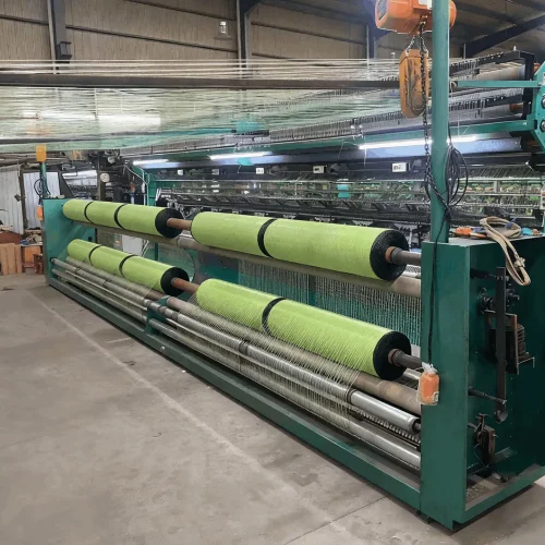 Bale net wrap weaving process